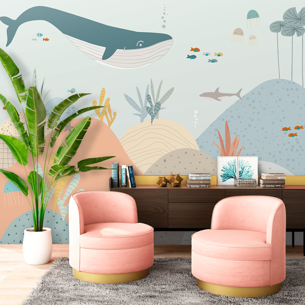 Papel de Parede Personalizado Aventura Submarina