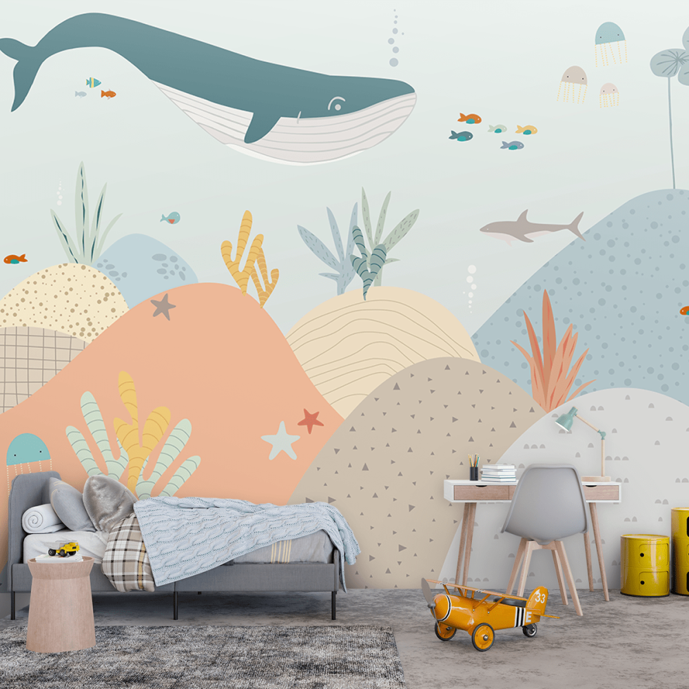 Papel de Parede Personalizado Aventura Submarina