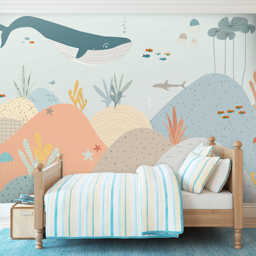 Papel de Parede Personalizado Aventura Submarina