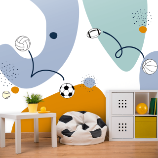 Papel de Parede Personalizado Estilo Esportivo
