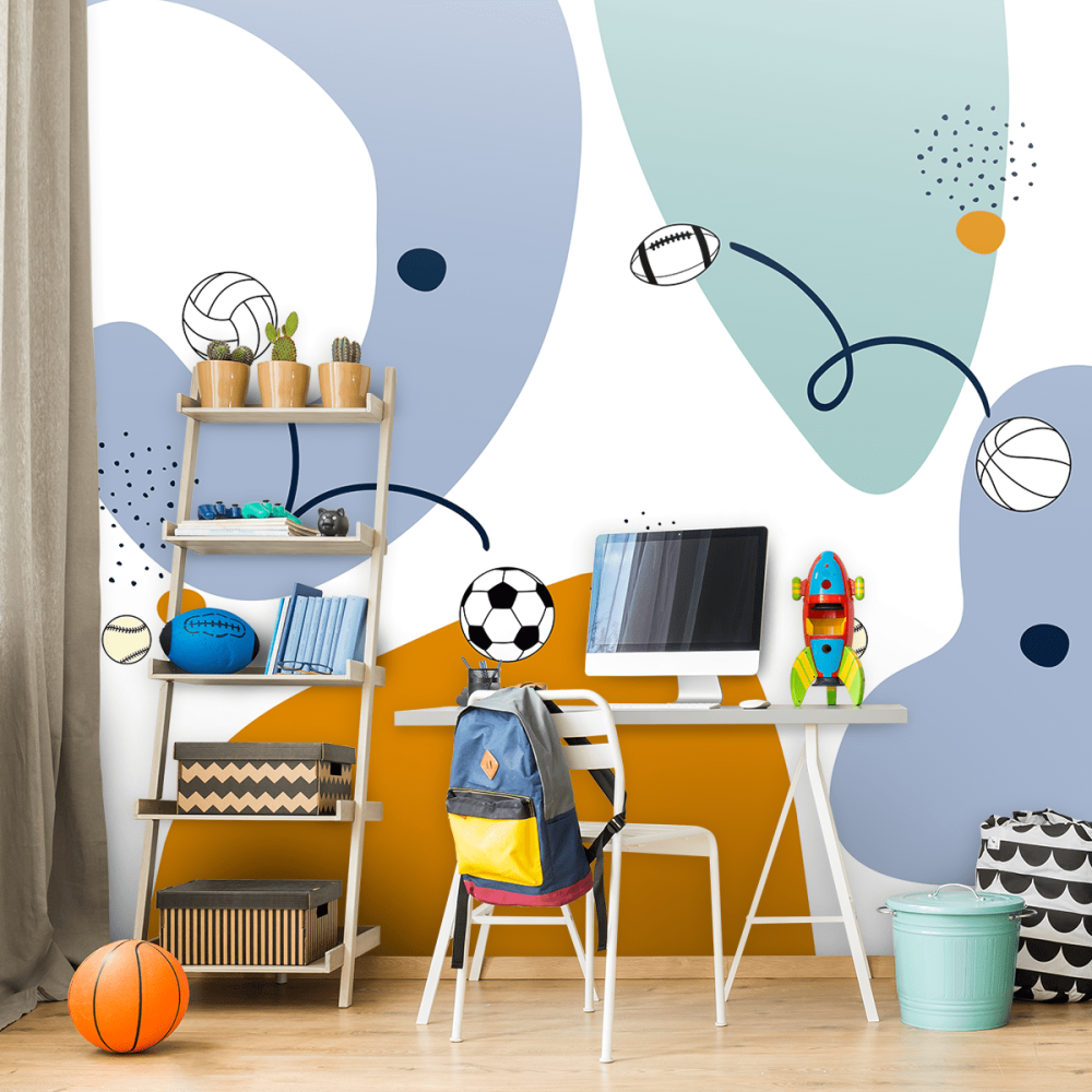 Papel de Parede Personalizado Estilo Esportivo