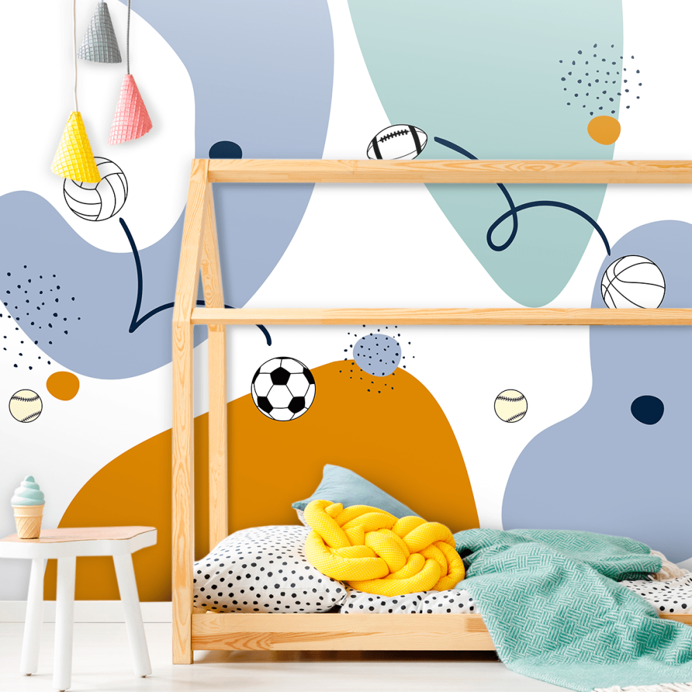 Papel de Parede Personalizado Estilo Esportivo