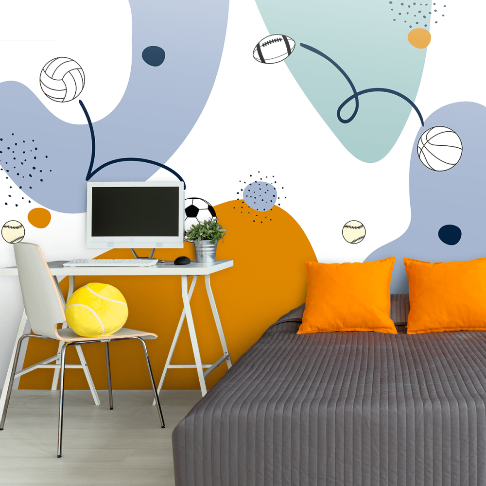 Papel de Parede Personalizado Estilo Esportivo
