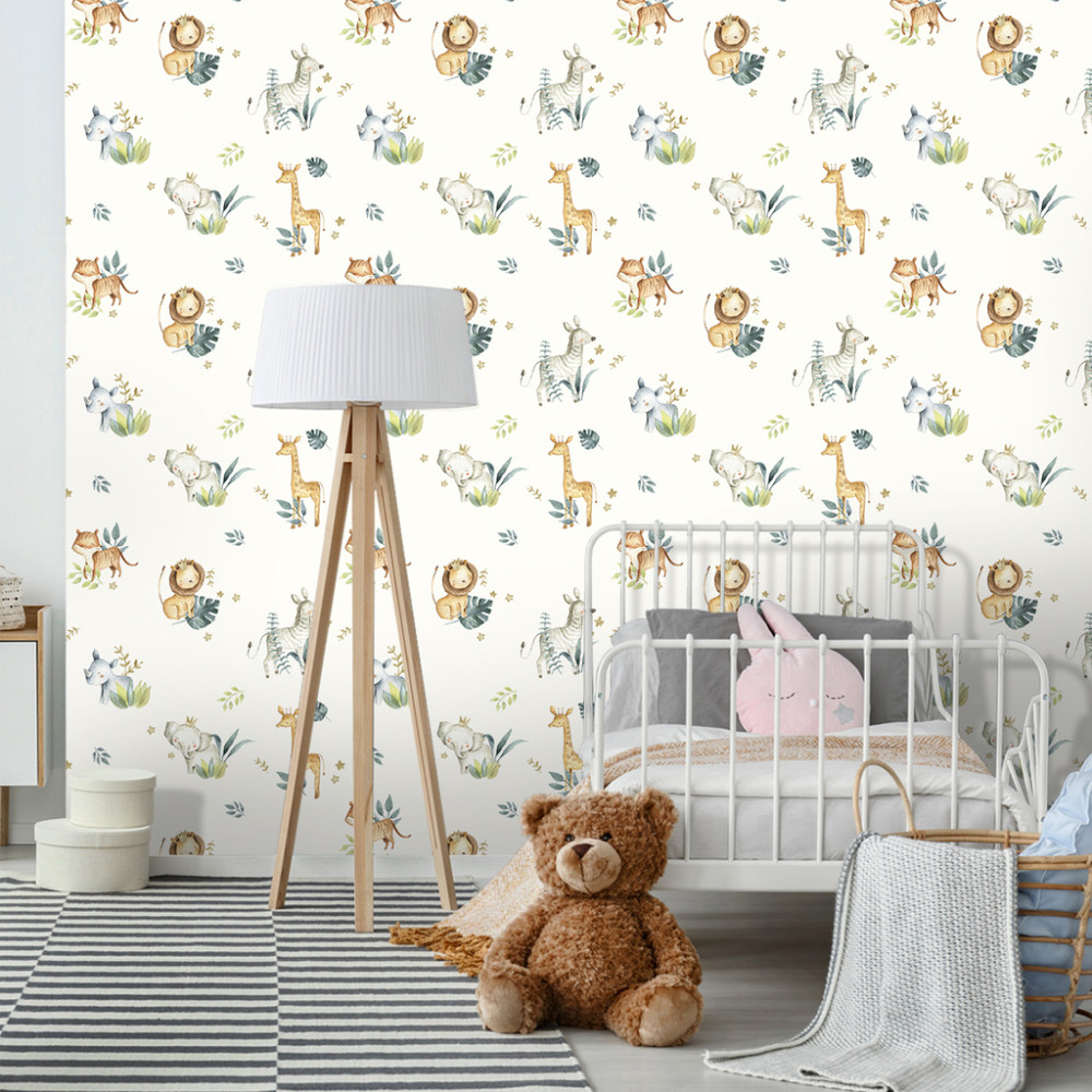 Papel de Parede Baby Safari na Selva