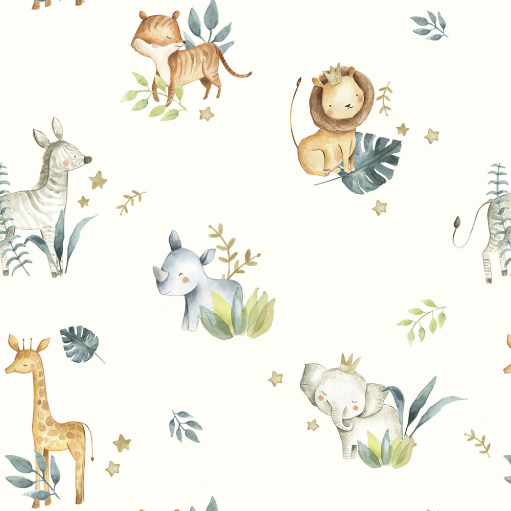 Papel de Parede Baby Safari na Selva