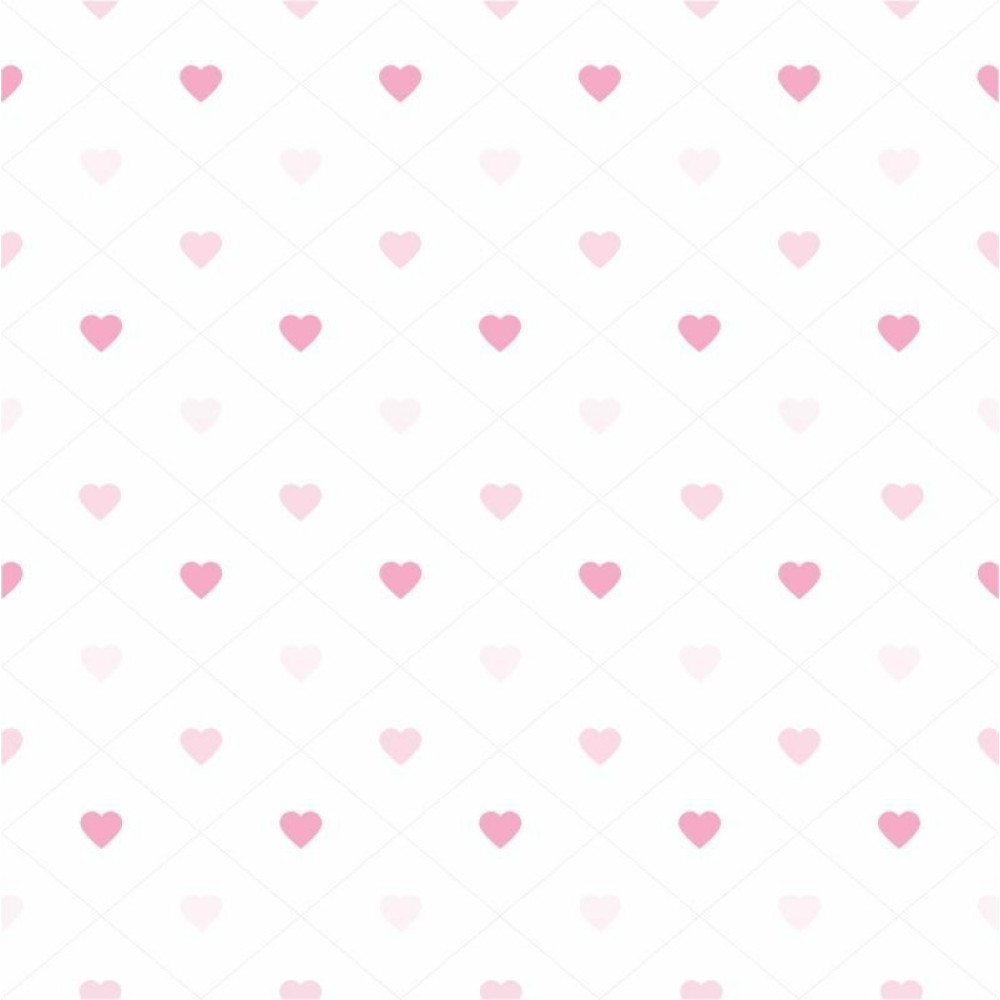 Papel de Parede Baby Corações Rosa
