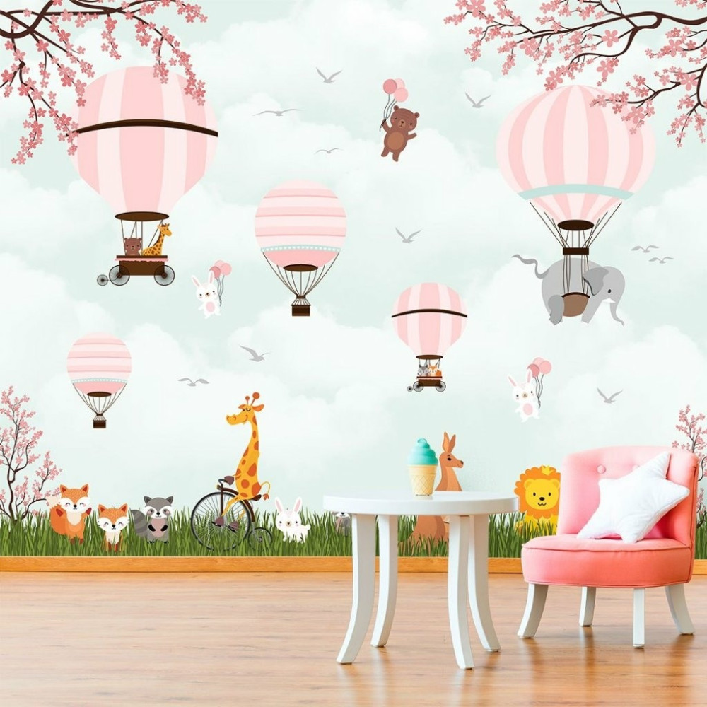 Papel de Parede Personalizado Balões Cute Papel de Parede Personalizado Balões Cute