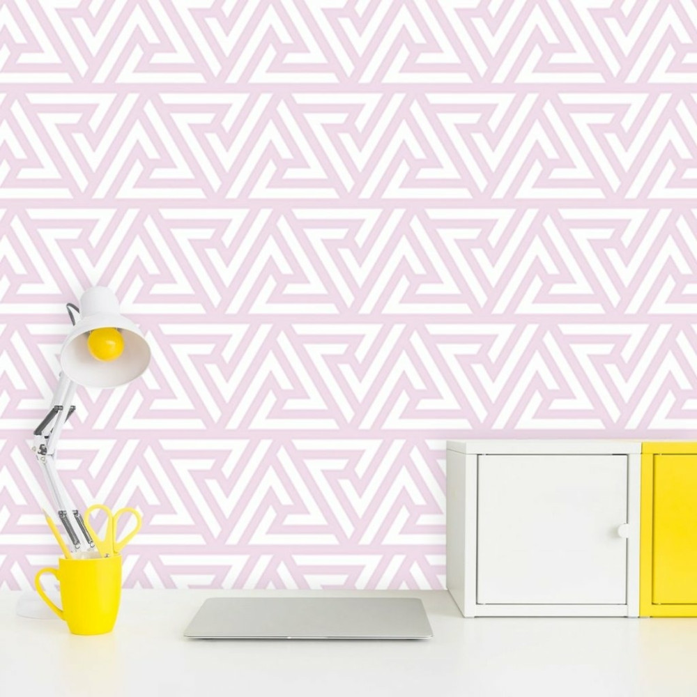 Papel De Parede Personalizado Triangles Pink Papel De Parede Personalizado Triangles Pink