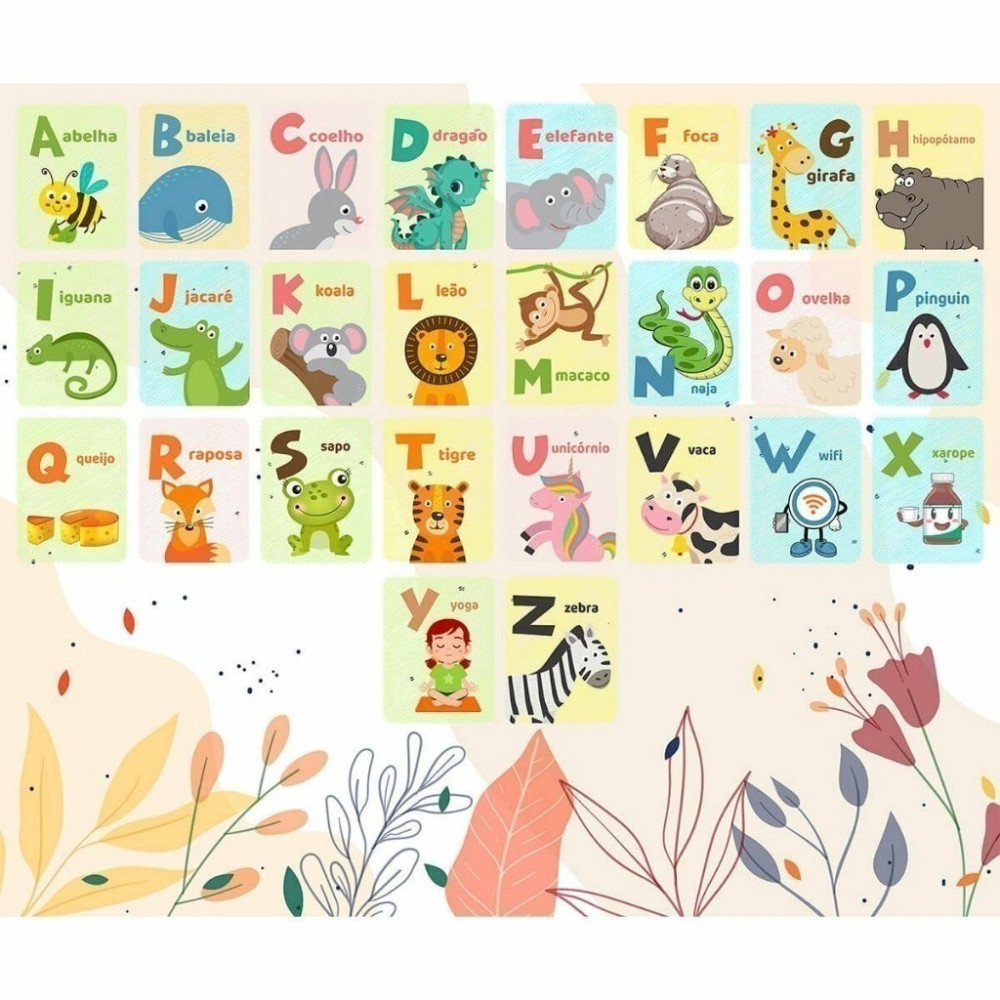 Papel De Parede Personalizado Abcdário Dos Bichinhos Papel De Parede Personalizado Abcdário Dos Bichinhos