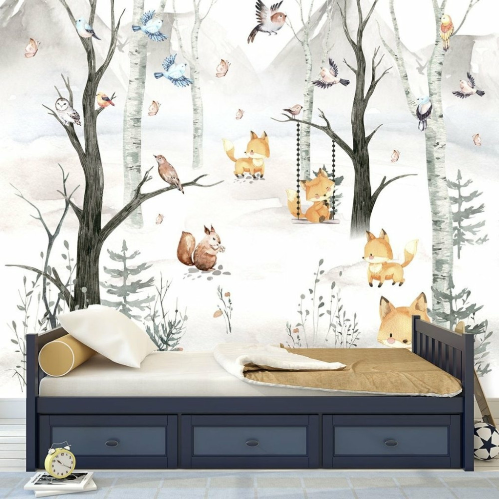 Papel de Parede Personalizado Raposa Cute