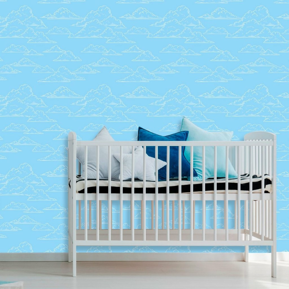 Papel de Parede Nuvens Azul