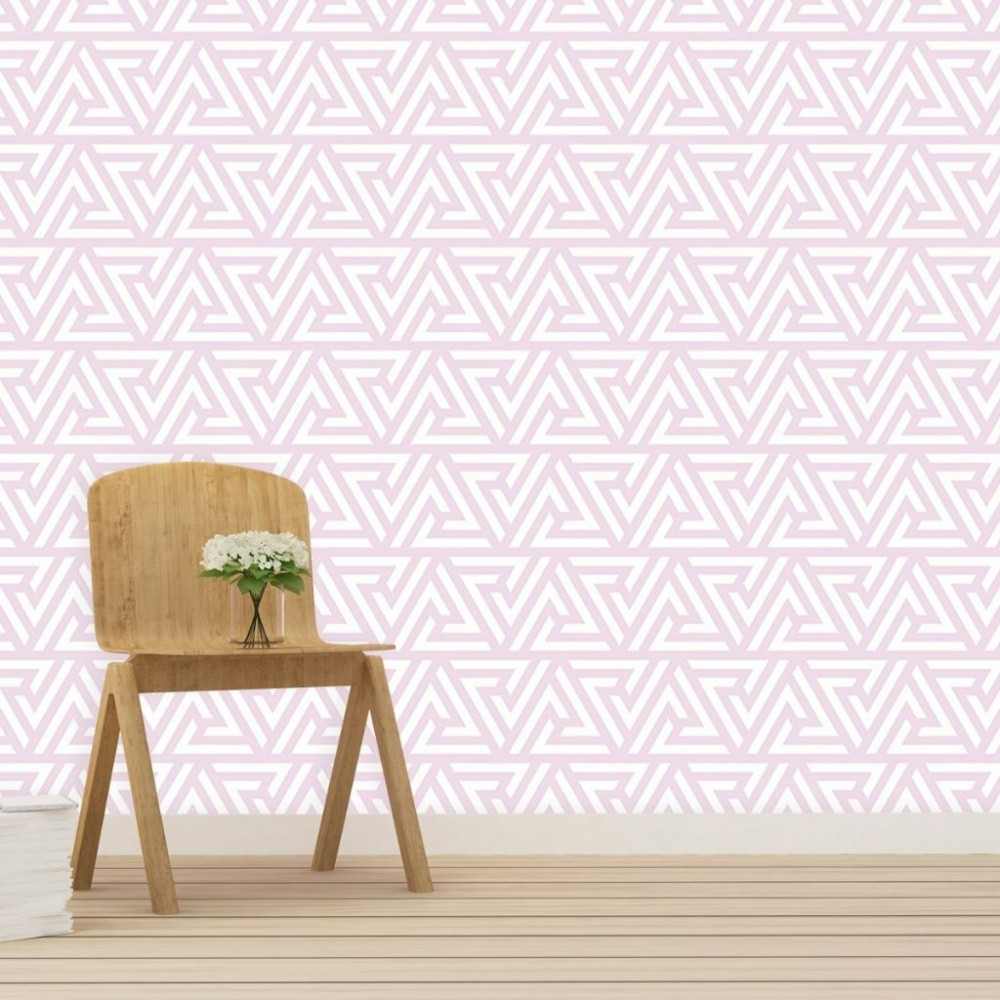 Papel De Parede Personalizado Triangles Pink Papel De Parede Personalizado Triangles Pink