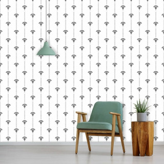 Papel de Parede Personalizado Black Dotted