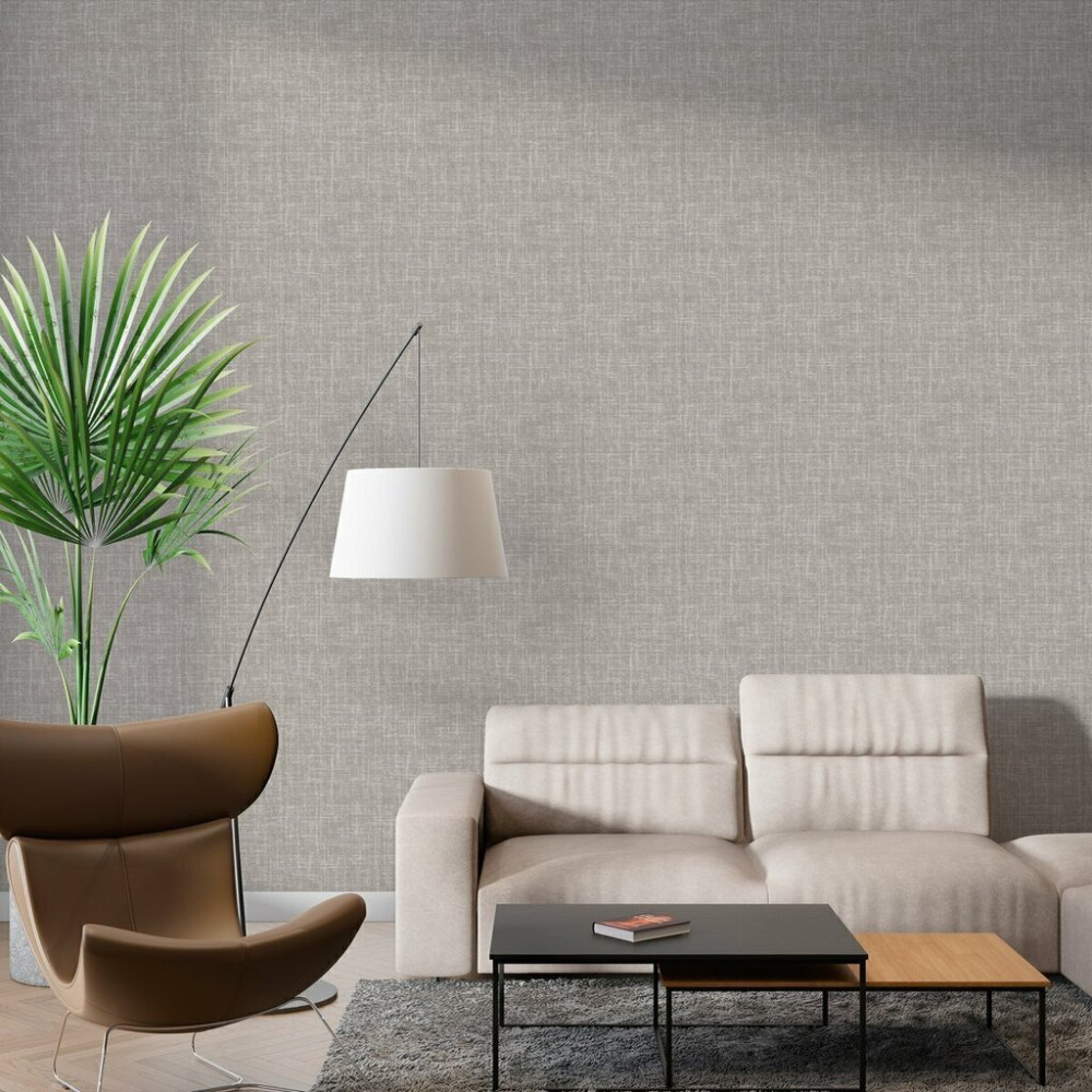 Papel de Parede Tecido Linho Cinza Papel de Parede Tecido Linho Cinza