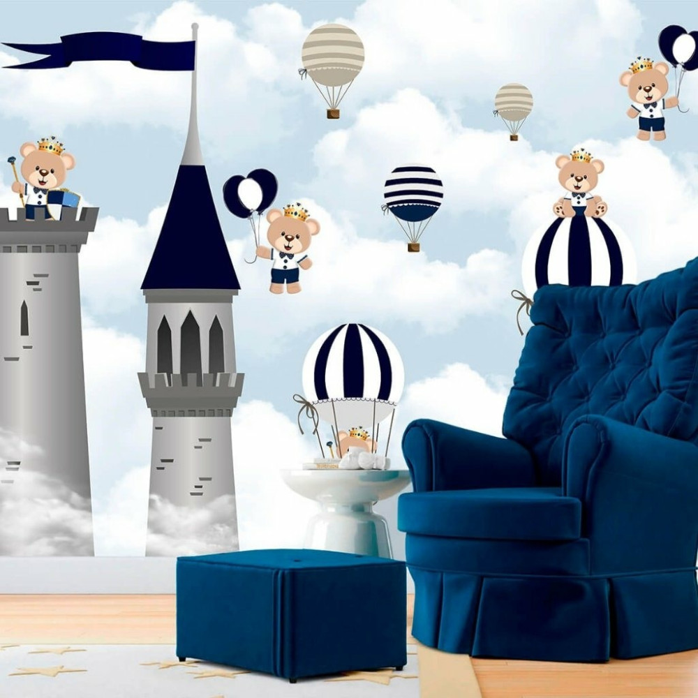 Papel de Parede Personalizado Ursinho Príncipe Castelo