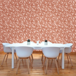 Papel de Parede Geométrico Salmão