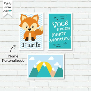Kit de Placas Decorativas Nossa Maior Aventura