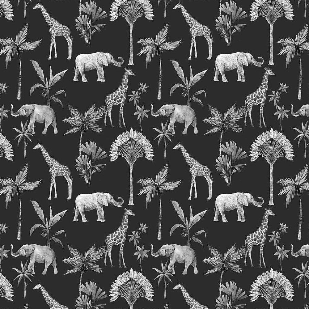 Papel De Parede Personalizado Safári Black