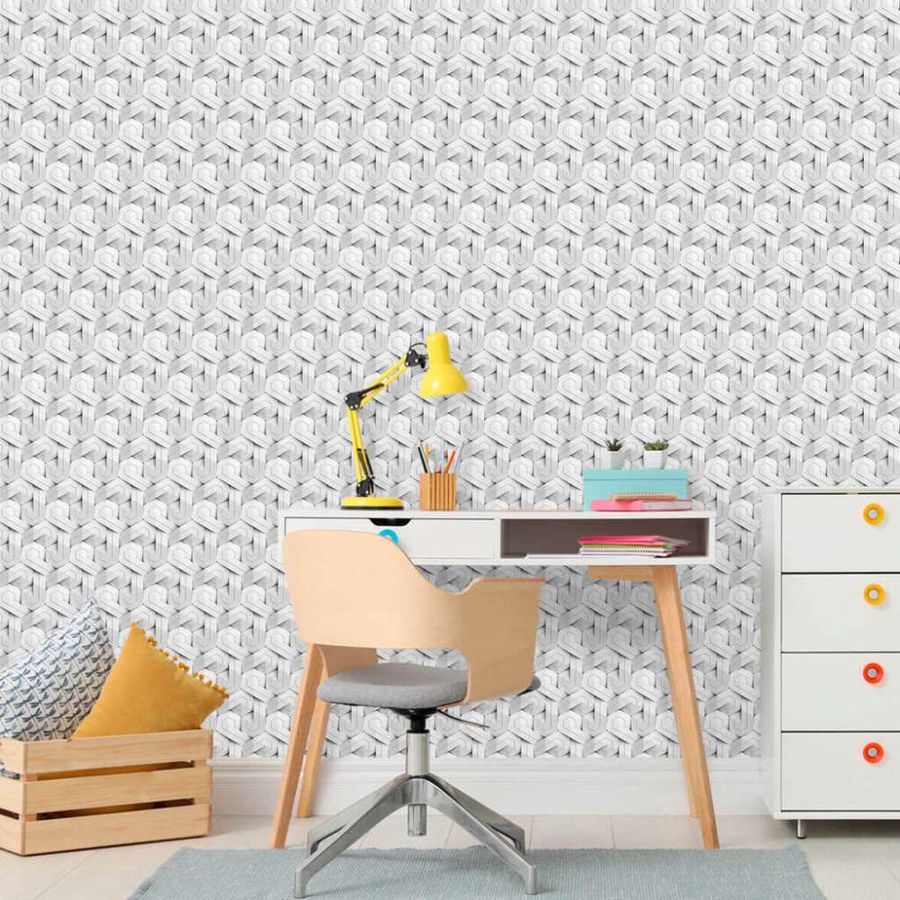 Papel de Parede Geométrico Glacial Ice