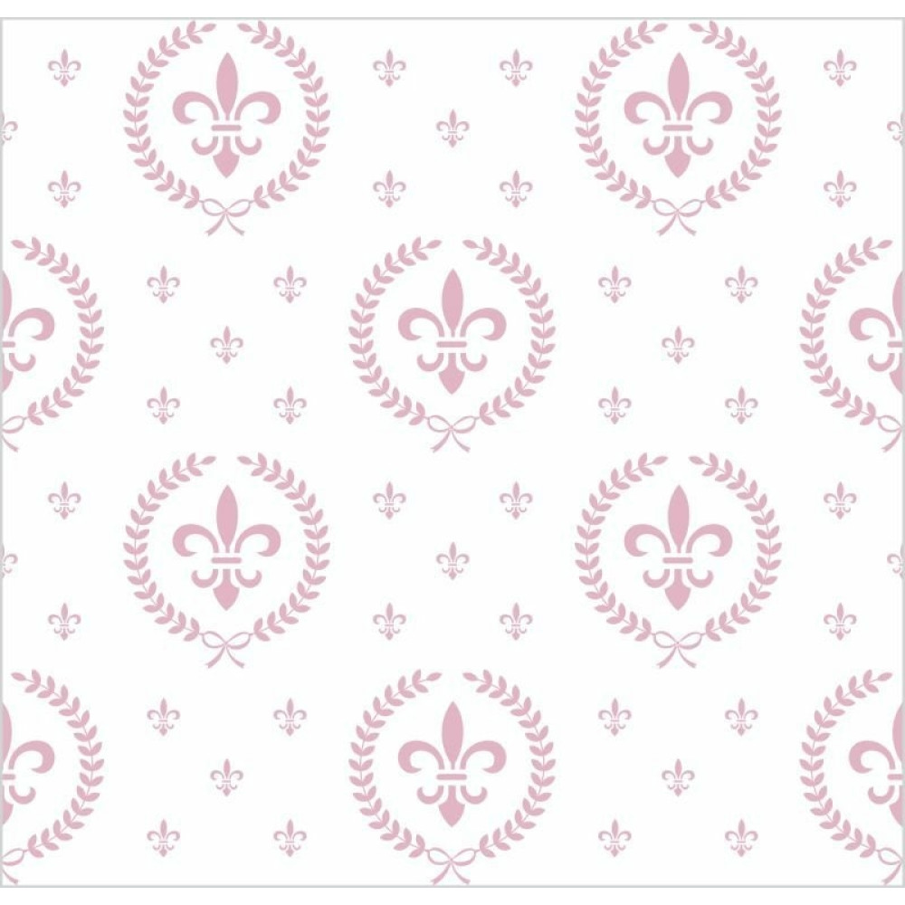 Papel de Parede Flor de Liz Rosa