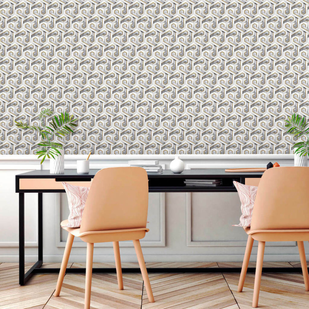 Papel de Parede Geométrico Hipnose de Formas Papel de Parede Geométrico Hipnose de Formas