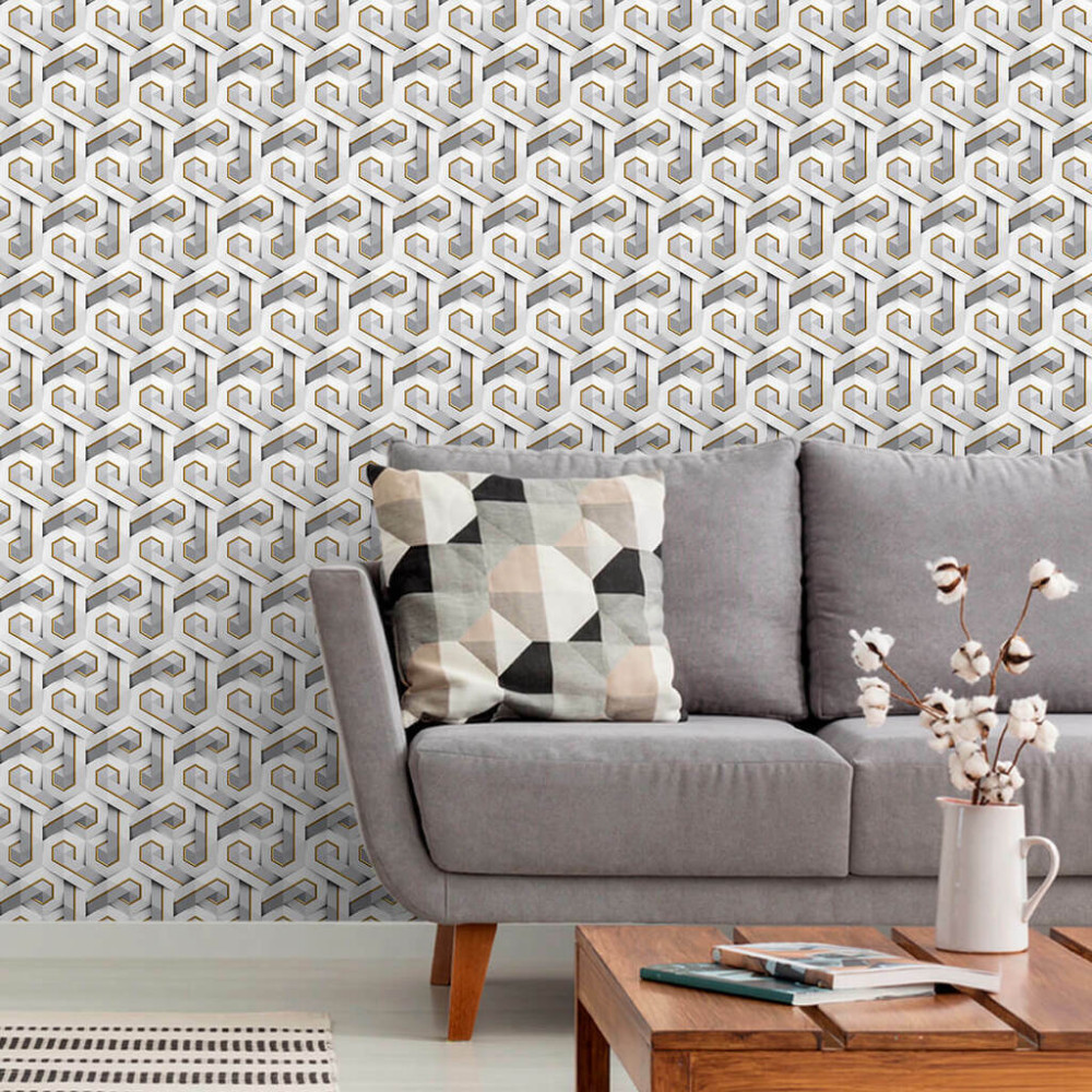 Papel de Parede Geométrico Hipnose de Formas Papel de Parede Geométrico Hipnose de Formas