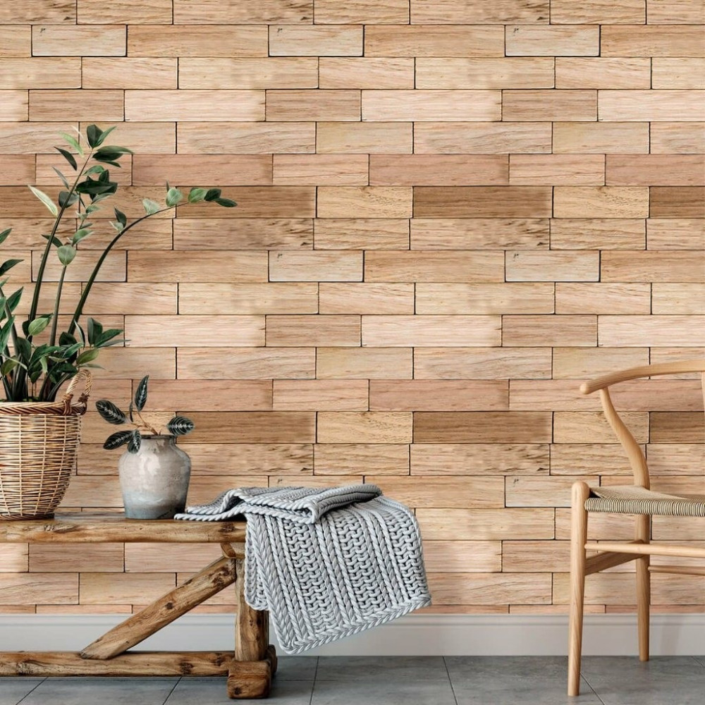 Papel de Parede Madeira Block Papel de Parede Madeira Block