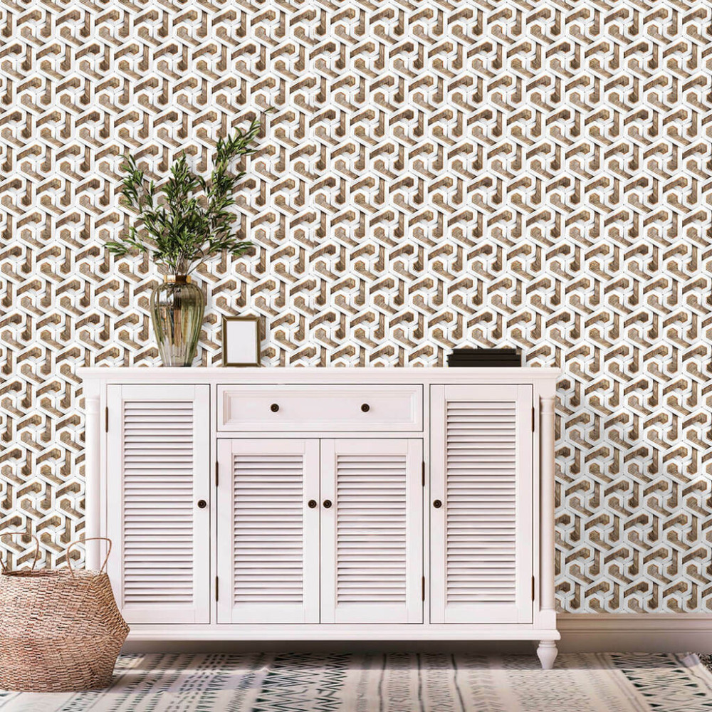 Papel de Parede Geométrico Fora da Caixa