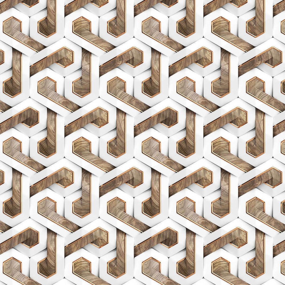 Papel de Parede Geométrico Fora da Caixa