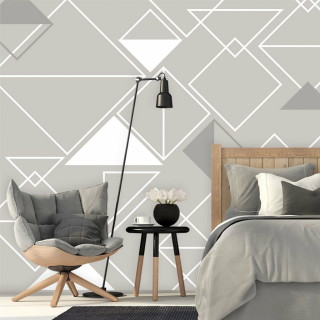 Papel De Parede Personalizado Geométrico Triangular