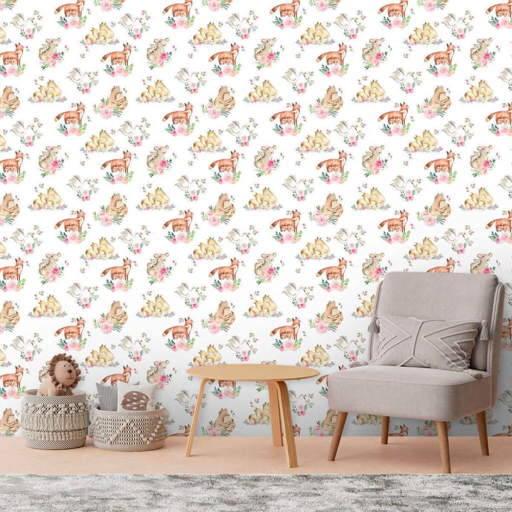 Papel de Parede Baby Amigos da Floresta Papel de Parede Baby Amigos da Floresta