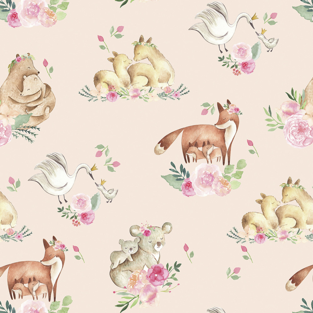 Papel de Parede Baby Bichinhos Fofos