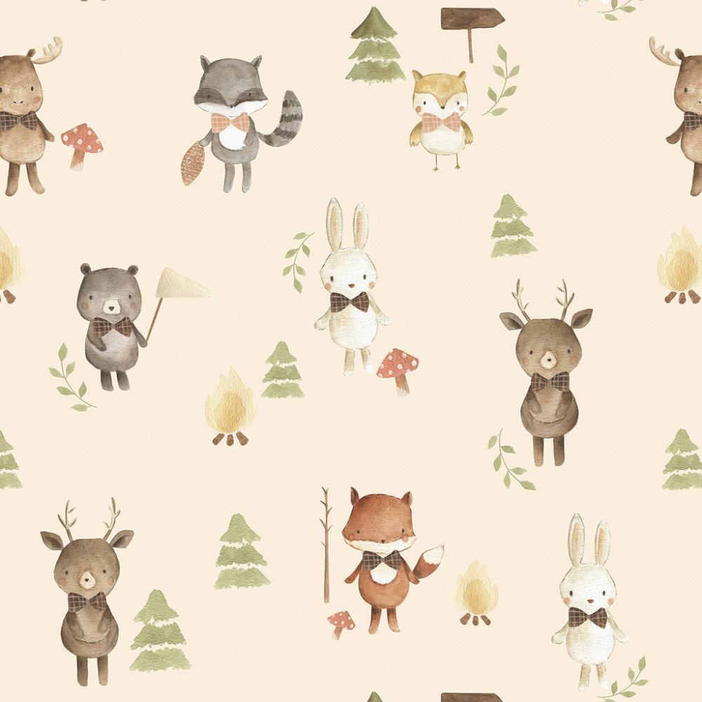 Papel de Parede Baby Bichos Aventureiros Papel de Parede Baby Bichos Aventureiros