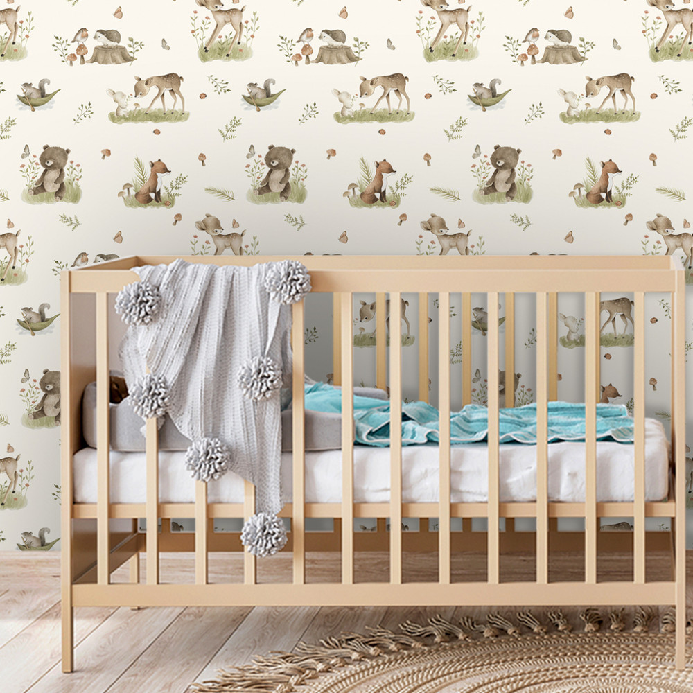 Papel de Parede Baby Aventura no Bosque