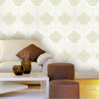 Papel de Parede Arabesco Dourado