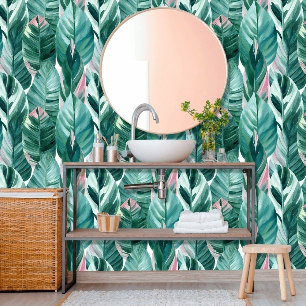 Papel De Parede Personalizado Jardim Vertical Foliage