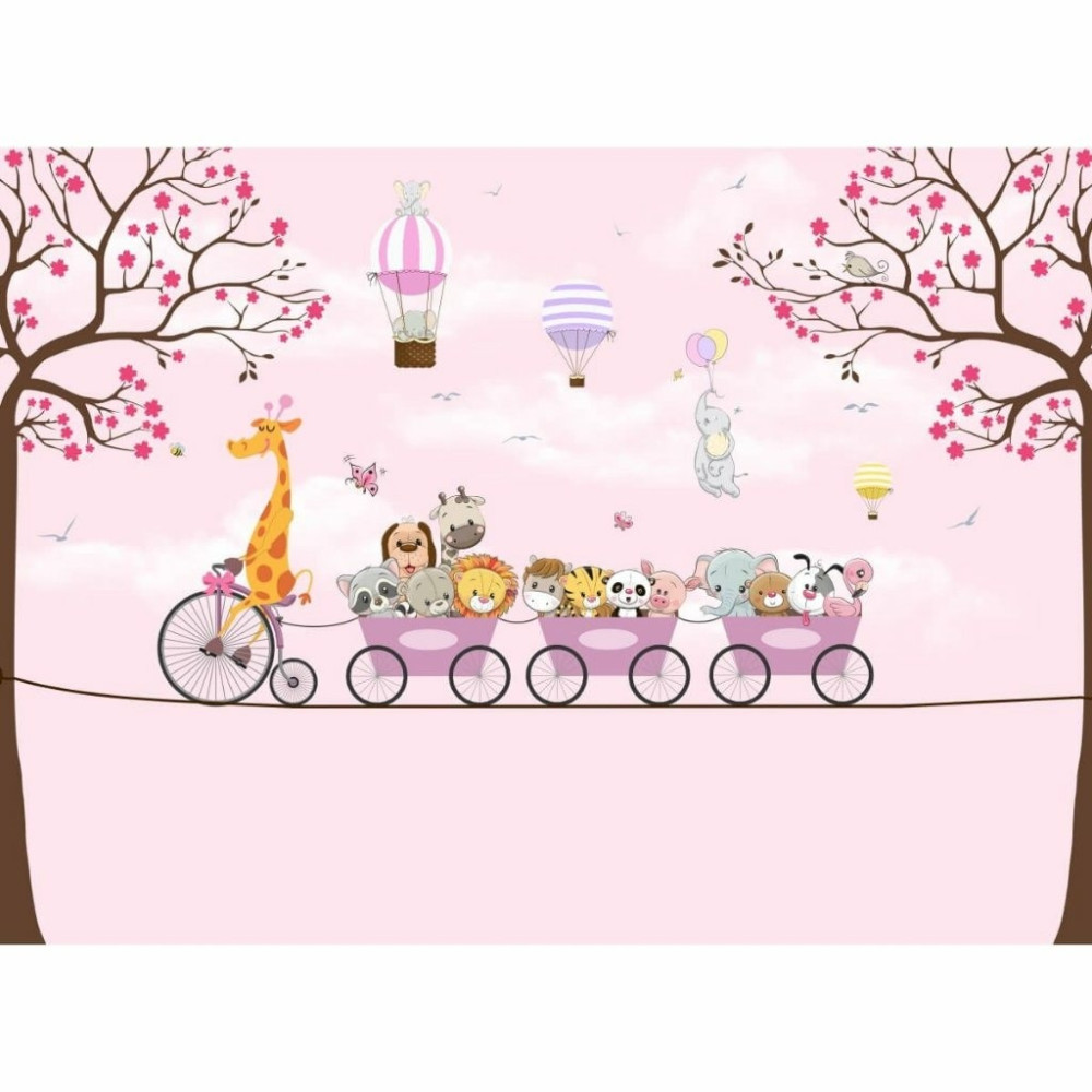 Papel de Parede Personalizado Passeio Encantado Baby Pink