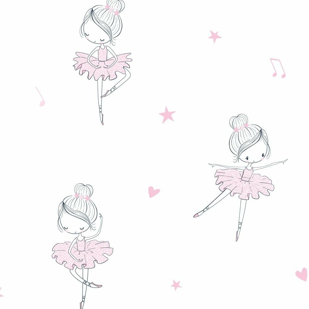 Papel de Parede Baby Bailarinas Cute