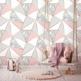 Papel de Parede Zara Rose Mármore