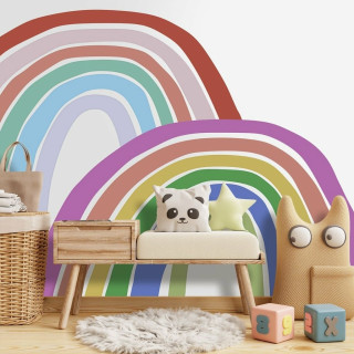 Papel De Parede Personalizado Arco Íris Duplo