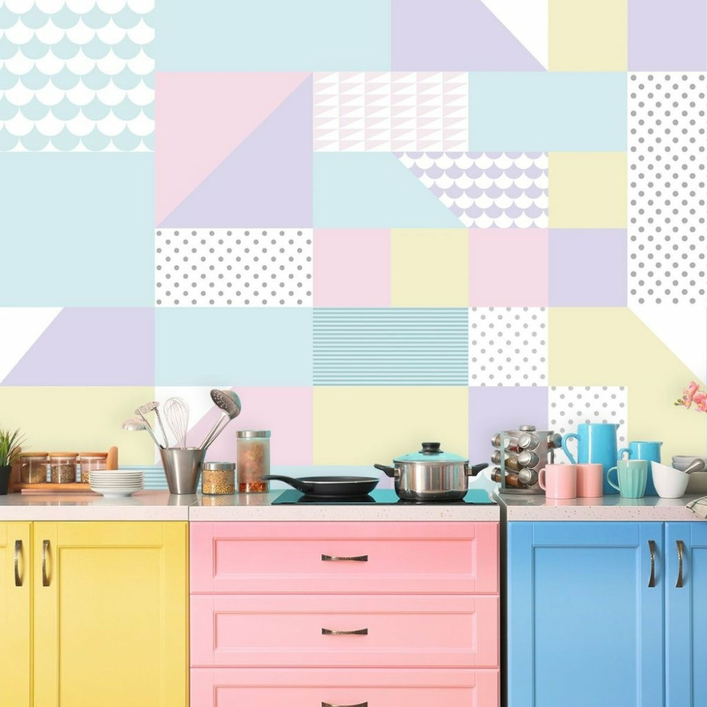 Papel De Parede Personalizado Cores e Formas Papel De Parede Personalizado Cores e Formas