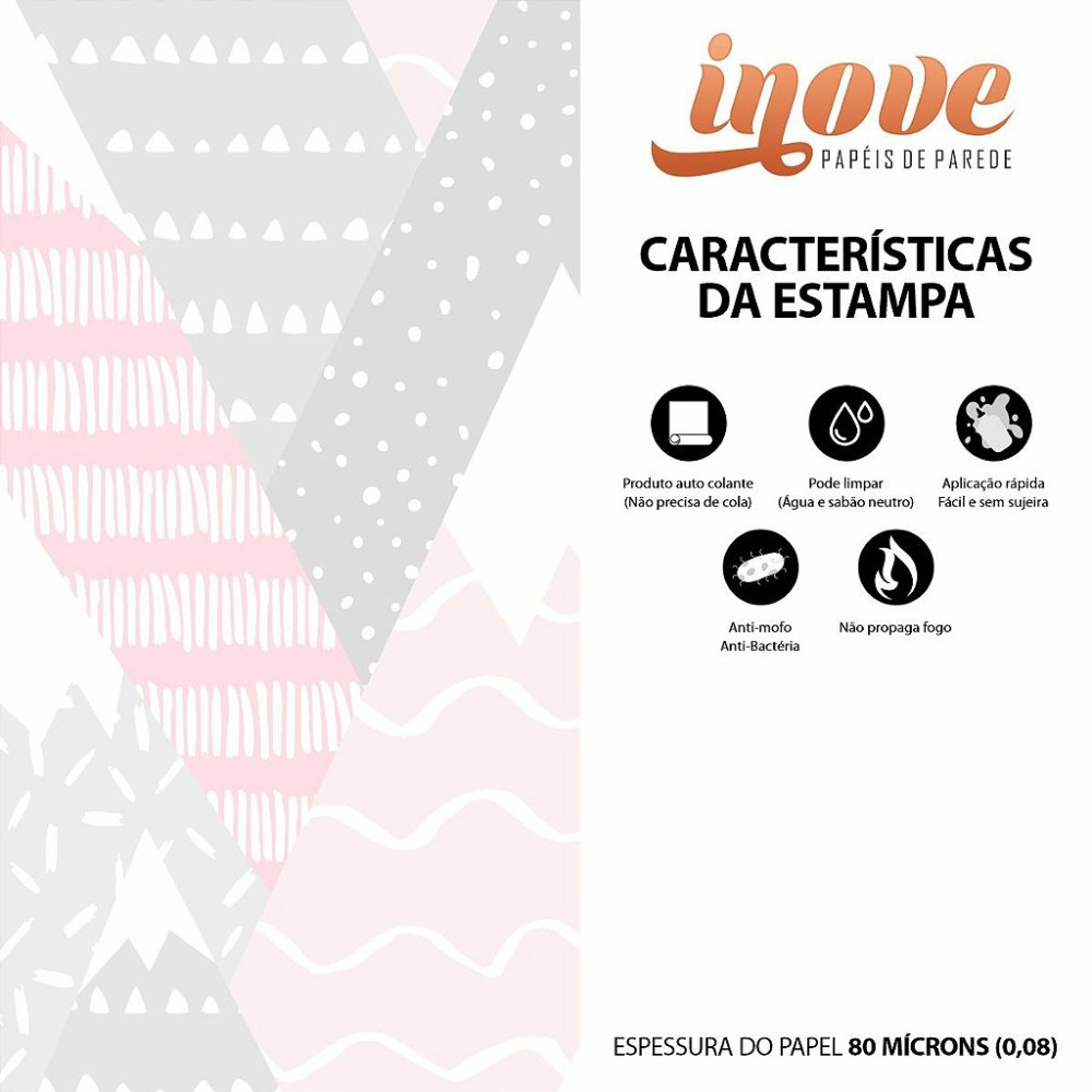 Papel de Parede Montanhas Baby Rosa e Cinza Papel de Parede Montanhas Baby Rosa e Cinza