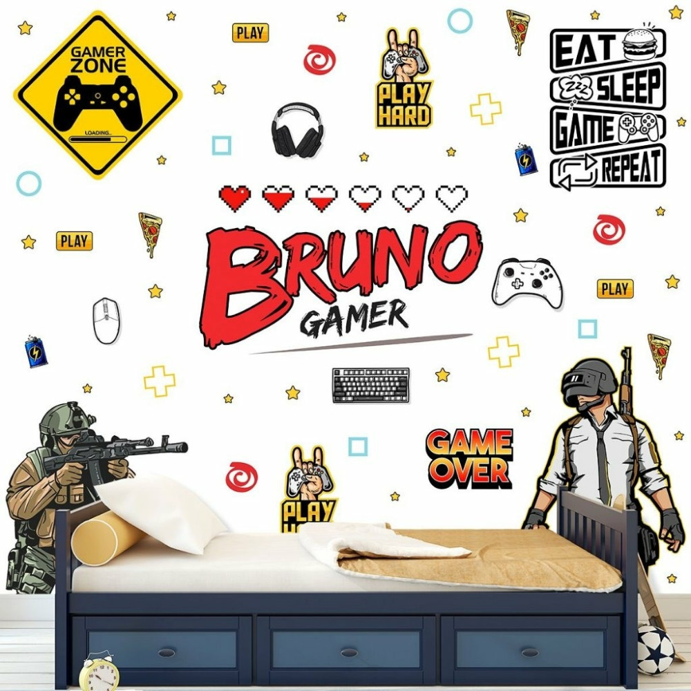 Papel de Parede Personalizado Gamer Moderno