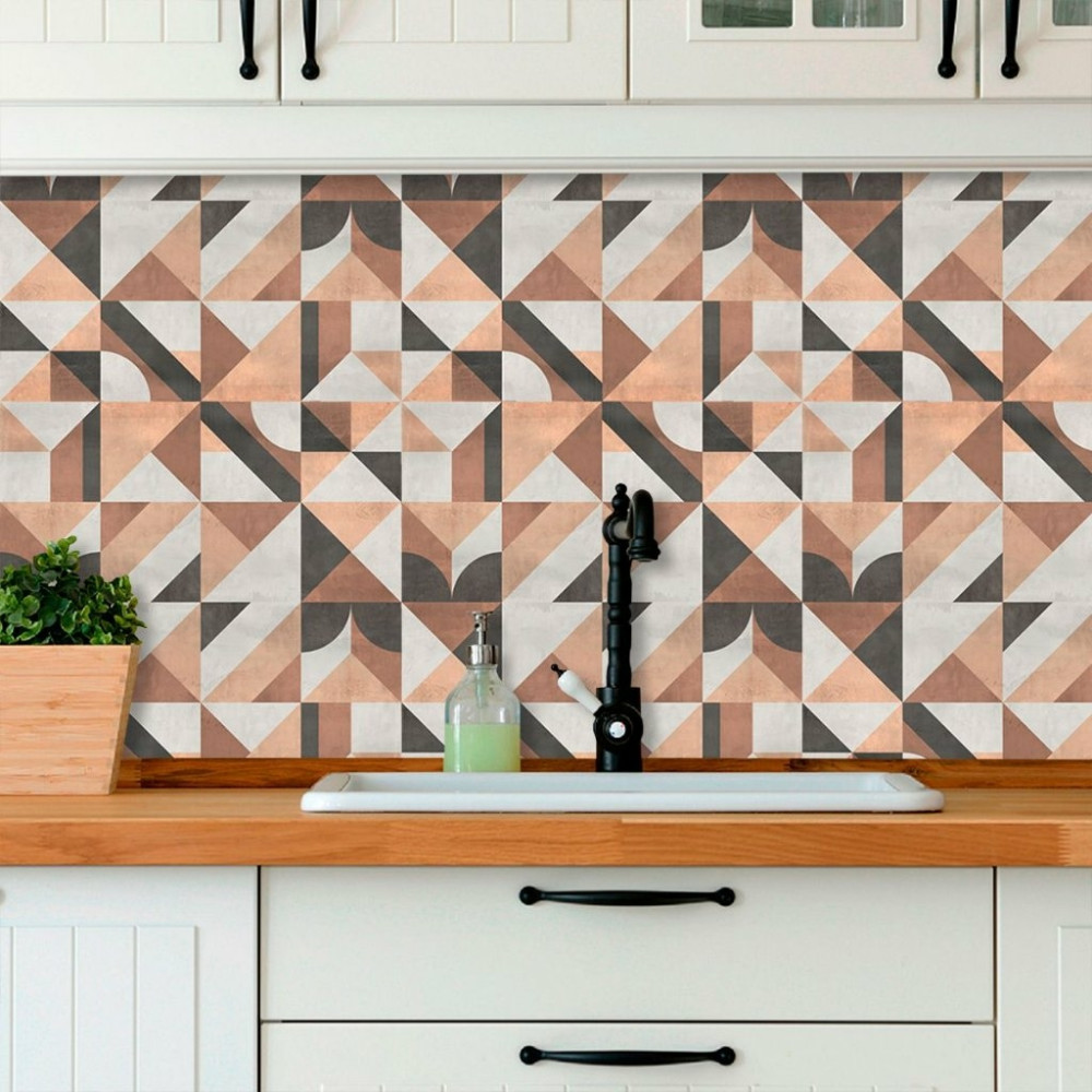 Adesivo de Azulejo Hidráulico Industrial Modern Adesivo de Azulejo Hidráulico Industrial Modern