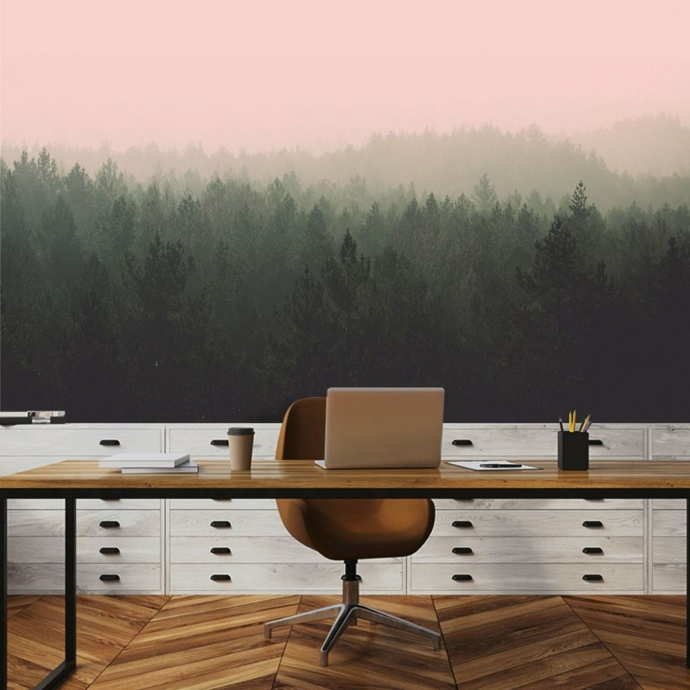 Papel de Parede Personalizado Montanhas Neblinosas