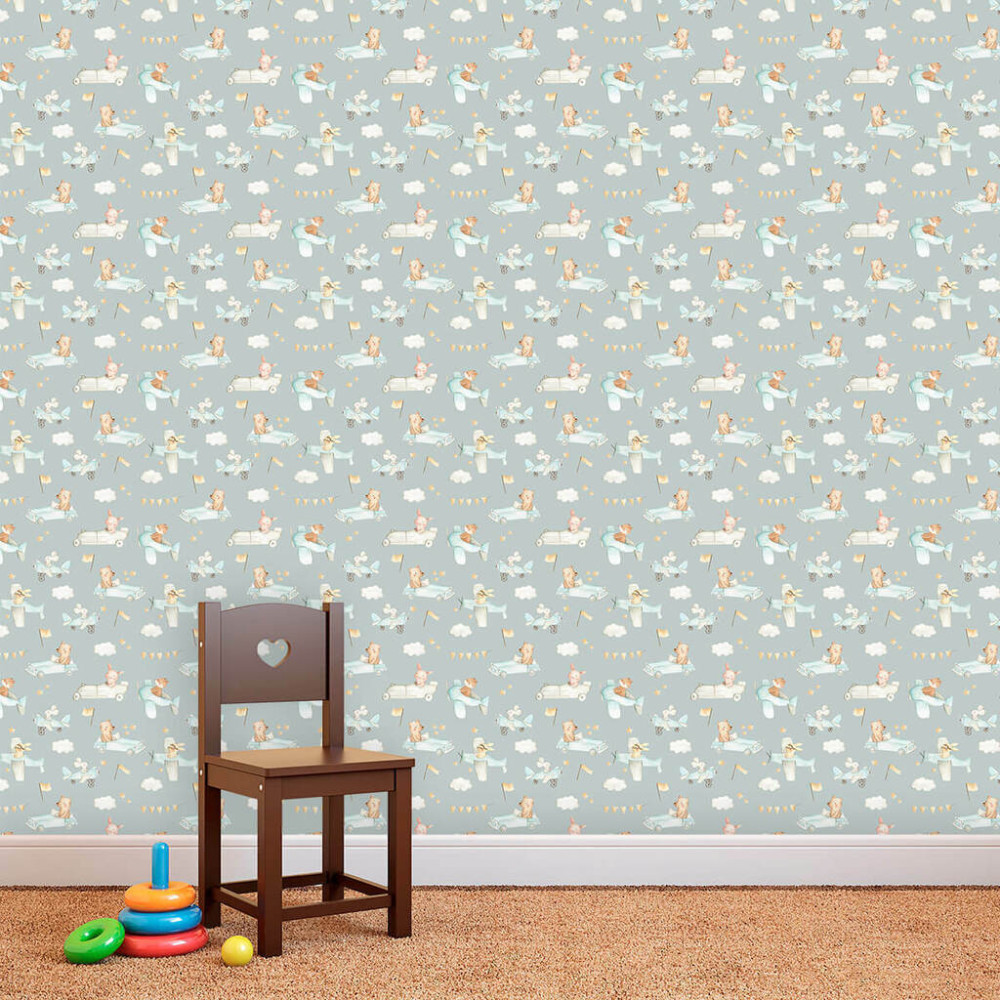 Papel de Parede Baby Diversão dos Animais Papel de Parede Baby Diversão dos Animais