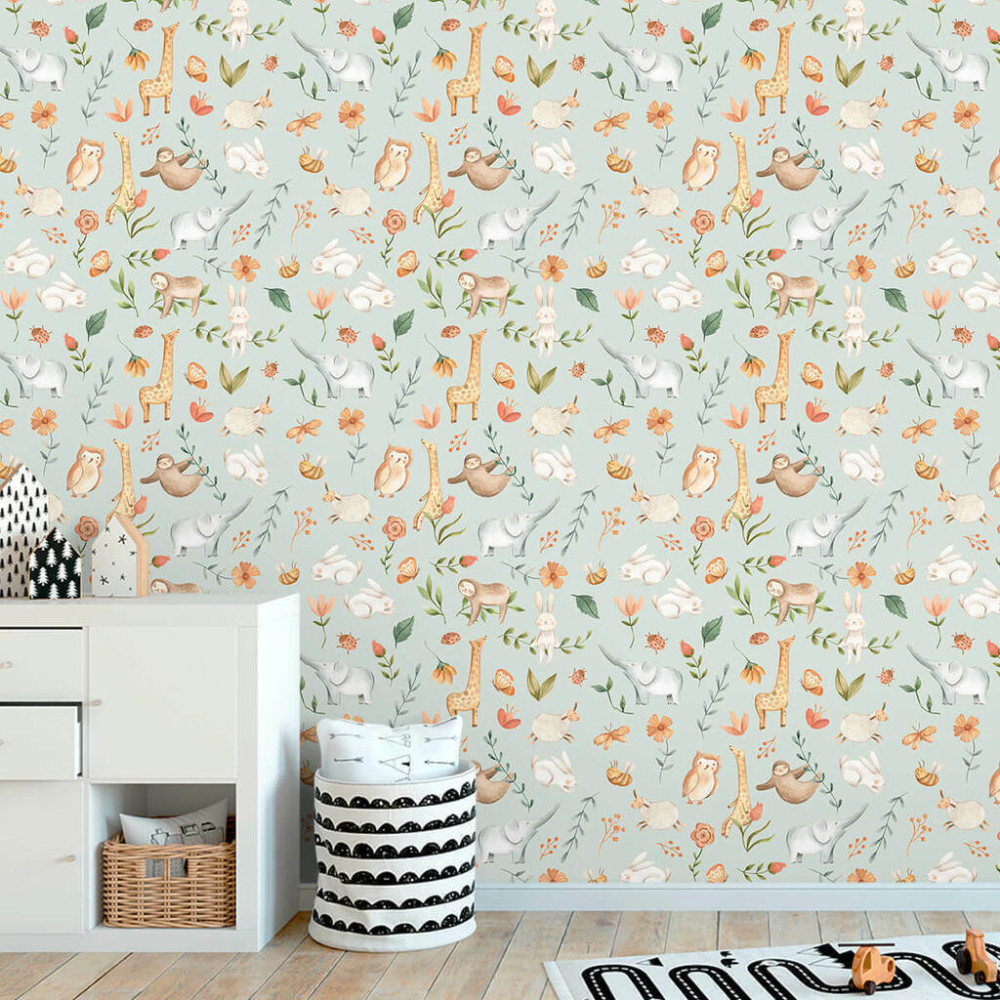 Papel de Parede Baby Selva dos Animais Papel de Parede Baby Selva dos Animais