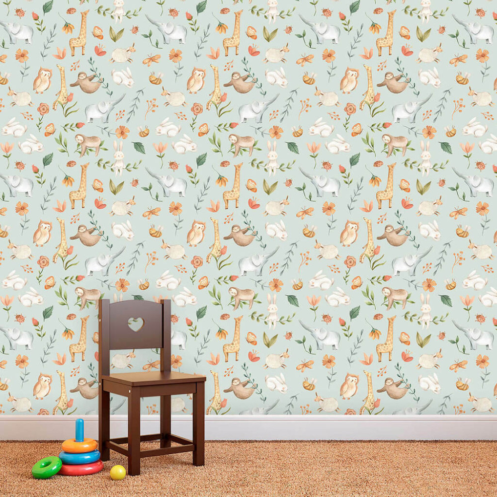 Papel de Parede Baby Selva dos Animais Papel de Parede Baby Selva dos Animais