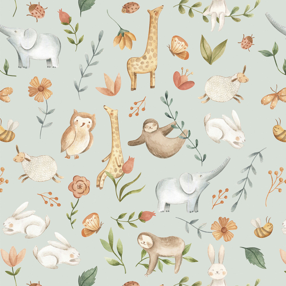 Papel de Parede Baby Selva dos Animais Papel de Parede Baby Selva dos Animais