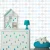 Papel de Parede Baby Geométrico Tons de Azul Pasteis